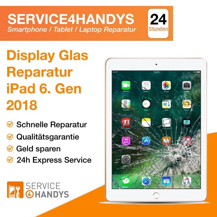 ✅ iPad 2018 6. Generation Display Frontglas Displayglas Glas Reparatur Austausch
