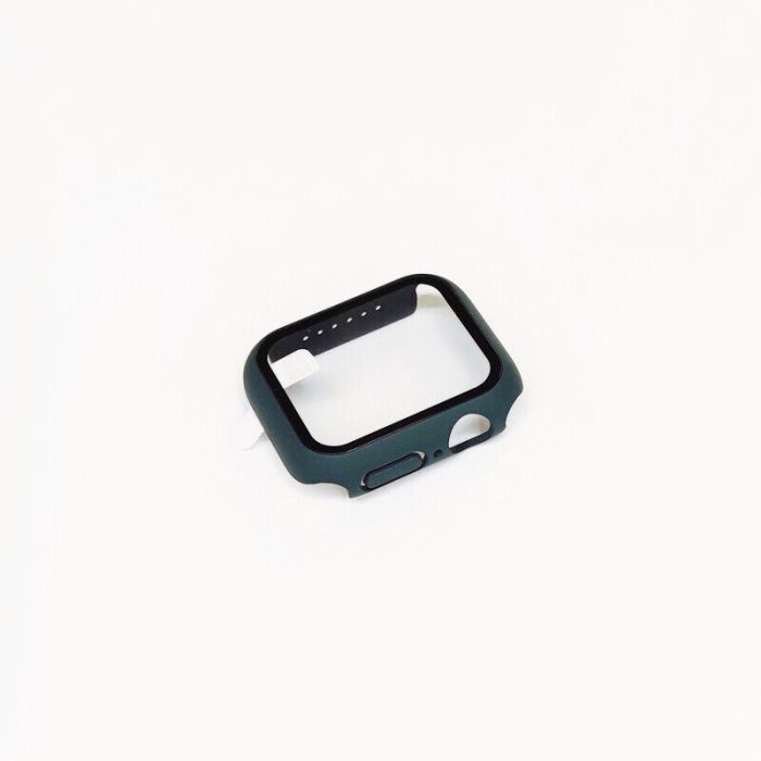 Case für Apple Watch Series 1-7 SE 38-45mm | Schutzhülle Bumper | 360-Grad Cover-Schwarzgrün-44mm