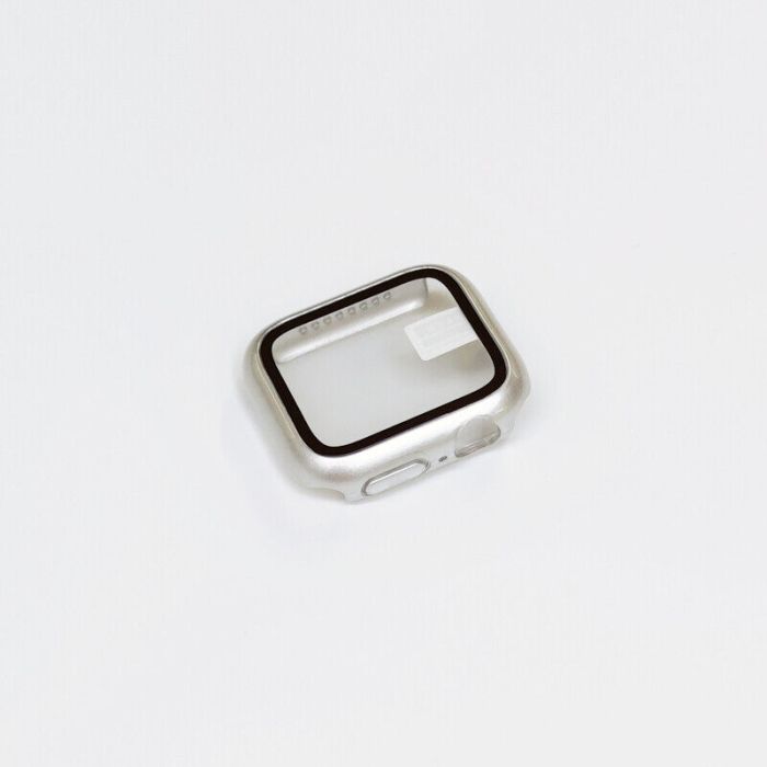 Case für Apple Watch Series 1-7 SE 38-45mm | Schutzhülle Bumper | 360-Grad Cover-Silber-42mm