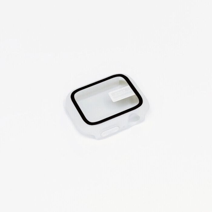 Case für Apple Watch Series 1-7 SE 38-45mm | Schutzhülle Bumper | 360-Grad Cover-Weiss Transparent-41mm
