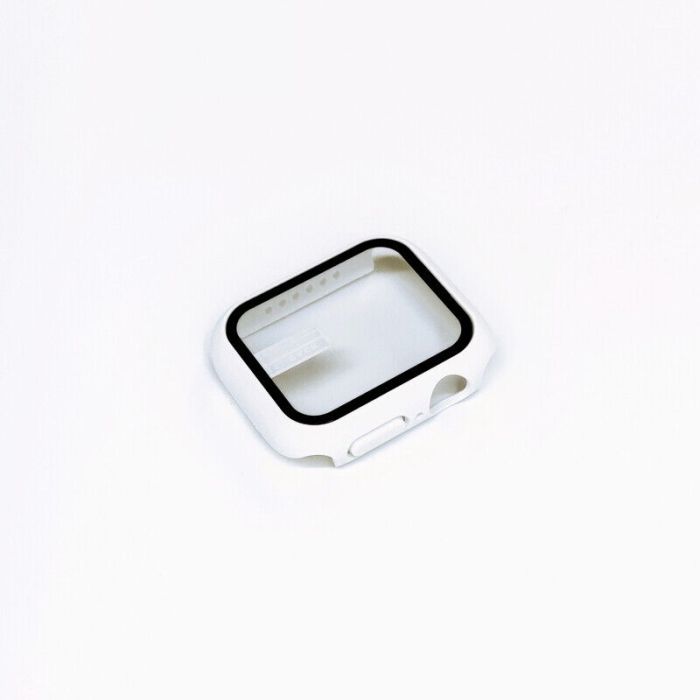 Case für Apple Watch Series 1-7 SE 38-45mm | Schutzhülle Bumper | 360-Grad Cover-Weiss-42mm