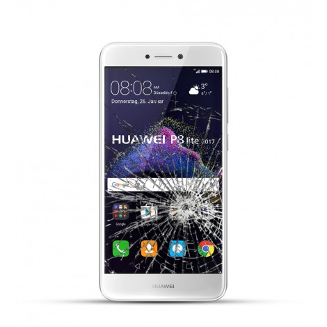 Huawei P8 Lite Reparatur Dispay Touchscreen Glas weiss