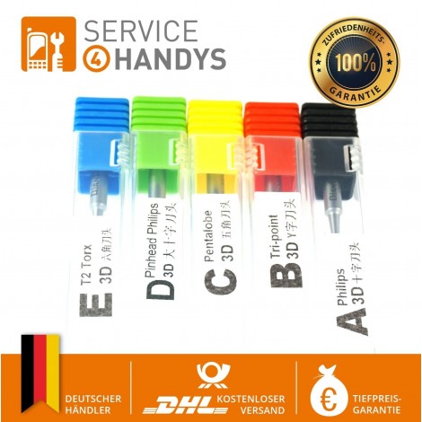 Ersatz Bits für QianLi ToolPlus iThor Schraubenzieher Screwdriver A, B, C, D, E