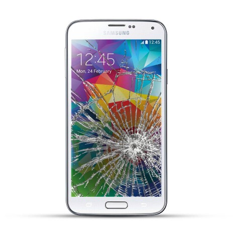 Samsung Galaxy S5 Reparatur LCD Dispay Touchscreen Glas Weiss