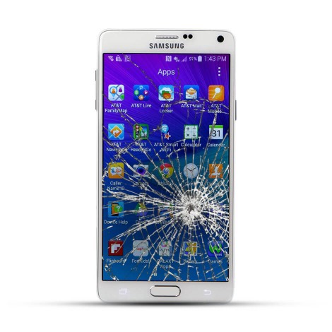 Samsung Note 4 (N910F) Reparatur LCD Dispay Touchscreen Glas Weiss