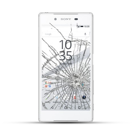 Sony Xperia Z5 Reparatur LCD Display Touchscreen Glas Weiss