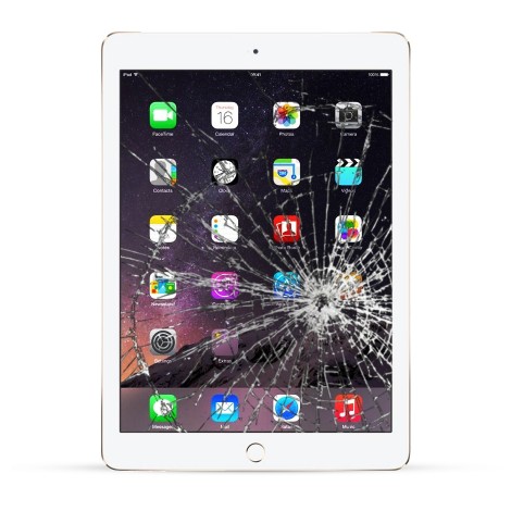Apple iPad Air 2 Reparatur Display Touchscreen Glas weiß