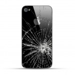 Apple iPhone 4 / 4s Reparatur Backcover Glas Schwarz