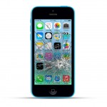 Apple iPhone 5c Reparatur LCD Display Touchscreen Glas Blau