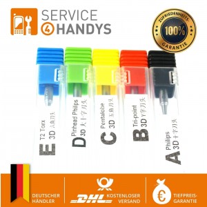 Ersatz Bits für QianLi ToolPlus iThor Schraubenzieher Screwdriver A, B, C, D, E