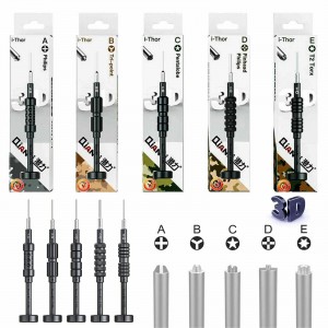 QianLi ToolPlus iThor Schraubendreher A, B, C, D, E, 5 Stück