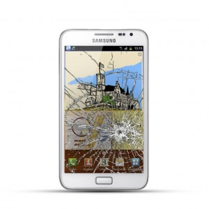 Samsung Note 1 (N7000) Reparatur LCD Dispay Touchscreen Glas Weiss