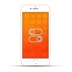 Apple iPhone 8 / 8 Plus Reparatur Laut- / Leise Schalter oder Ein- / Aus Schalter Weiss