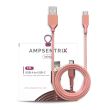3 ft USB Type C To USB Type A Kabel (AmpSentrix) (Infinity) (Pink)