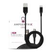 3 ft USB Type C To USB Type A Kabel (AmpSentrix) (Infinity) (Schwarz)