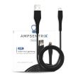 3 ft Non-MFI Lightning To USB Type A Kabel (AmpSentrix) (Matrix) (Schwarz)