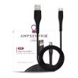 3 ft USB Type C To USB Type A Kabel (AmpSentrix) (Alpha) (Schwarz)