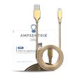 3 ft Non-MFI USB Type A To Lightning Kabel (AmpSentrix) (Infinity) (Gold)