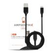 6 ft Micro USB To USB Type A Kabel (AmpSentrix) (Infinity) (Schwarz)