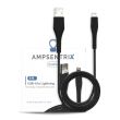 6' Non-MFI Lightning To USB Type A Kabel (AmpSentrix) (Matrix) (Schwarz)