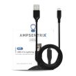 6 ft Non-MFI USB Type A To Lightning Kabel (AmpSentrix) (Infinity) (Schwarz)