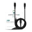 6 ft Non-MFI USB Type C To Lightning Kabel (AmpSentrix) (Infinity) (Schwarz)