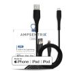 3 ft MFI Lightning To USB Type A Kabel (AmpSentrix) (Alpha) (Schwarz)