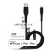 6 ft MFI Lightning To USB Type A Kabel (AmpSentrix) (Alpha) (Schwarz)