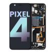 OLED Display mit Rahmen für Pixel 4 (Original) (Oh So Orange Power-Taste)