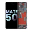 OLED Display Einheit mit Rahmen für Huawei Mate 50 (Original) (Schwarz)