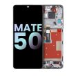 OLED Display Einheit mit Rahmen für Huawei Mate 50 (Original) (Silber)