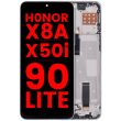LCD Display mit Rahmen für Honor X8A/ X50i/ 90 Lite (Titanium Silver)