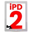 Digitizer für iPad 2 (Home-Taste vormontiert) (Aftermarket Plus) (Weiß)