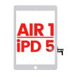 Digitizer für iPad Air 1/ iPad 5 (2017) (No Home-Taste Installed) (Weiß)