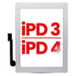 Digitizer für iPad 3/ iPad 4 (Home-Taste vormontiert für iPad 3) (Weiß)