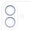 Rückkamera Ring nur für iPhone 17 (2-teiliges Set) (Nebelblau) (10er Pack)