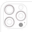 Rückkamera Ring nur für iPhone 16 Pro/ 16 Pro Max (3-teiliges Set) (Titan Weiß)