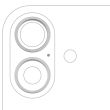 Rückkamera Ring nur für iPhone 16/ 16 Plus (2-teiliges Set) (Weiß) (10er Pack)