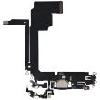 Ladebuchse Flexkabel für iPhone 15 Pro Max (Aftermarket Plus) (Titan Blau)