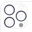 Rückkamera Ring nur für iPhone 15 Pro Max (3-teiliges Set) (Titan Blau)