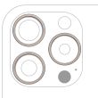 Rückkamera Ring nur für iPhone 15 Pro Max (3-teiliges Set) (Titan Natur)