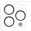 Rückkamera Ring nur für iPhone 15 Pro Max (3-teiliges Set) (Titan Schwarz)