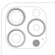 Rückkamera Ring nur für iPhone 15 Pro Max (3-teiliges Set) (Titan Weiß)