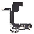 Ladebuchse Flexkabel für iPhone 15 Pro (Premium) (Titan Schwarz)