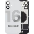 Rückglas mit MagSafe-Magnet für iPhone 16 (Aftermarket) (Weiß) (ohne Logo)