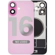 Rückglas mit MagSafe-Magnet für iPhone 16 (Aftermarket) (Pink) (ohne Logo)