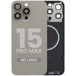 Rückglas mit MagSafe-Magnet für iPhone 15 Pro Max (Aftermarket) (Titan Natur)