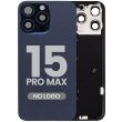 Rückglas mit MagSafe-Magnet, NFC & Blitz-Flex für iPhone 15 Pro Max (Titan Blau)