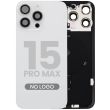 Rückglas mit MagSafe-Magnet, NFC & Blitz-Flex für iPhone 15 Pro Max (Titan Weiß)