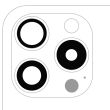 Rückkamera-Linse (nur Glas) mit Kleber für iPhone 15 Pro (Echt-Saphir) (Premium)